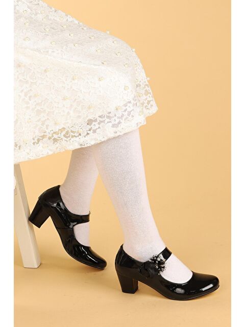 Kiko Kids Angelina Rugan Günlük Kız Çocuk 4 Cm Topuklu Abiye Ayakkabı - S000003060-19351