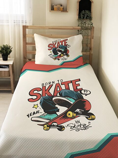 Evmila Kaykay Desenli, Baskılı Tek Kişilik ve Çocuk Pike Takımı - S000085361-23173