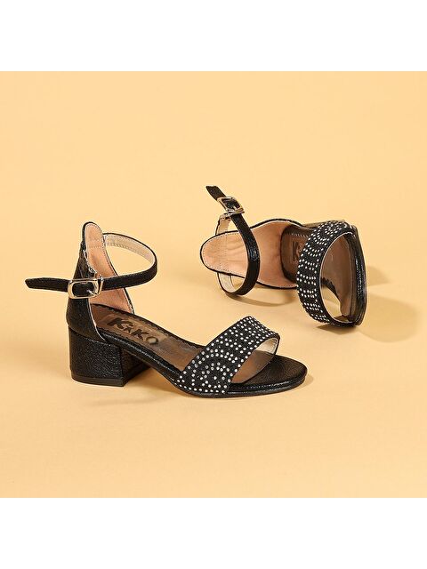 Kiko Kids Heidi Çatlak Günlük Kız Çocuk 3 Cm Topuklu Sandalet Abiye Ayakkabı - S000003062-19351