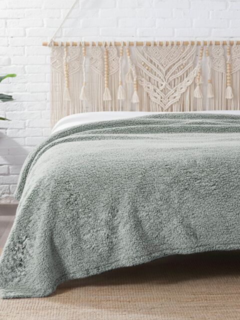 Dolce Bonita Home Wellsoft Sherpa Battaniye 200x220 Haki
