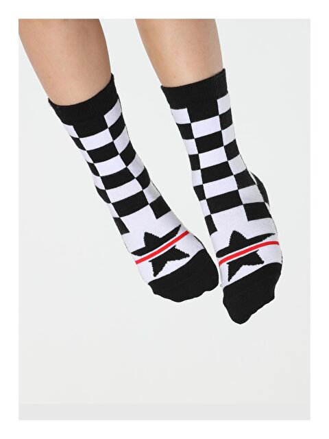 Casabony Star Dama Desenli Çocuk Çorap - S000043288-37424