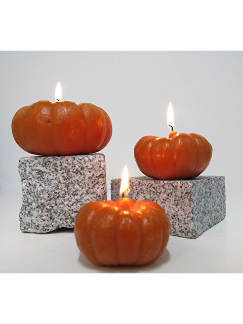 Missi 3 Boy Dekoratif Tarçın Balkabağı Mum Seti - S000054257-19956