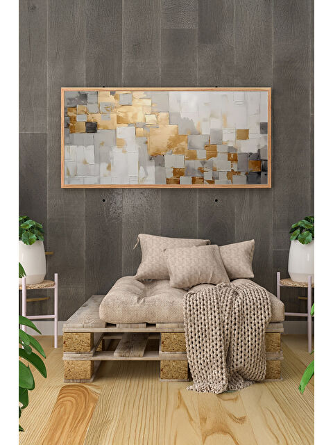 Artavessa Tek Parça Gerçek Ham Ahşap Yatay Panorama Çerçeveli Tablo - Model 17 - 50 x 120