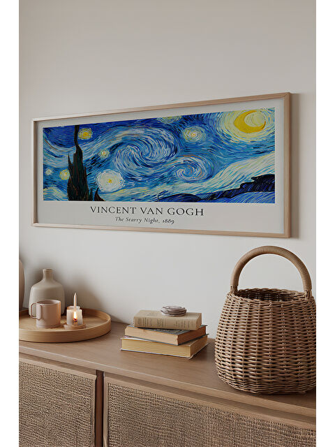 Artavessa Tek Parça Gerçek Ham Ahşap Yatay Panorama Çerçeveli Tablo - Model 33 - 50 x 120