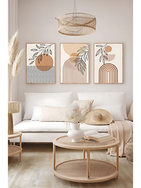 Artavessa 3 Parça Gerçek Ahşap Çerçeveli Tablo Seti - ARTSYCERCEVE4