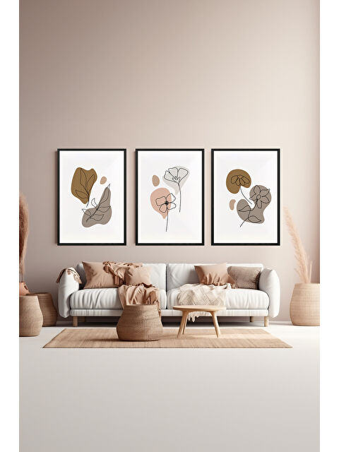 Artavessa 3 Parça Çerçeve Görünümlü Mdf Tablo Seti - ARTSYCLLCT16-2030