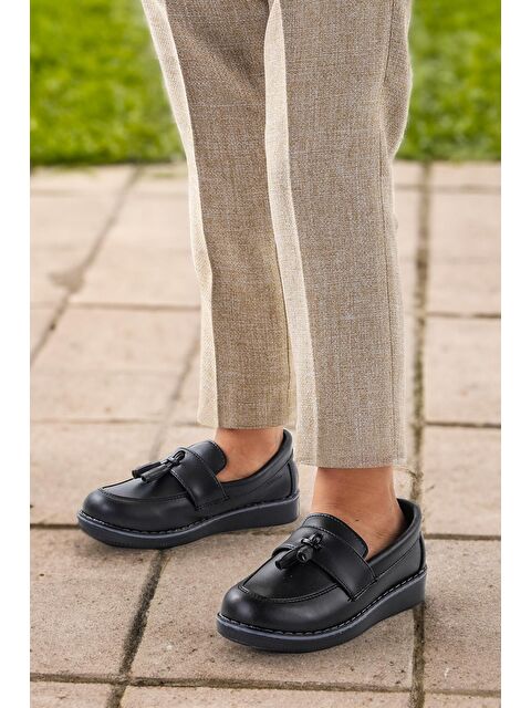 Kiko Kids Cision Cilt Papyonlu Erkek Çocuk Okul Sünnet Ayakkabısı - S000066239-19351