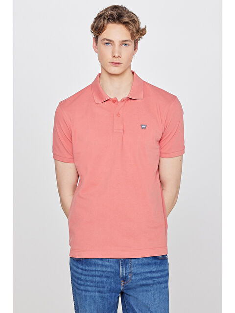 Wrangler Regular Fit Polo Yaka %100 Pamuk Gül Kurusu Tişört