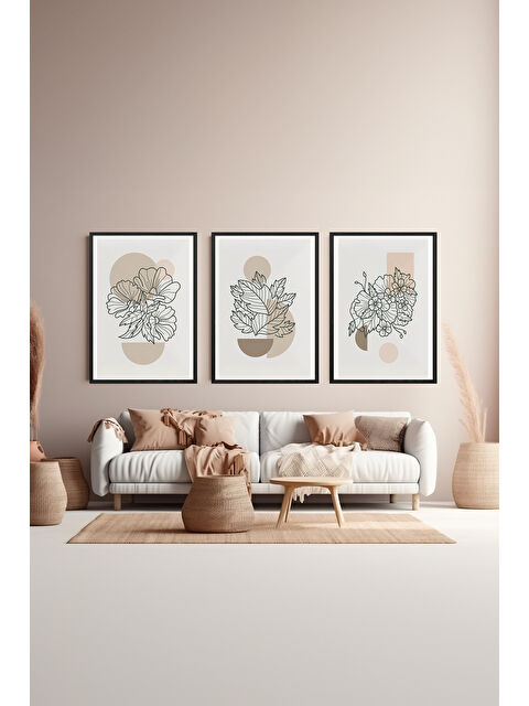 Artavessa 3 Parça Çerçeve Görünümlü Mdf Tablo Seti - ARTSYCLLCT22-1520