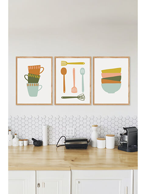 Artavessa 3 Parça Çerçeve Görünümlü Mdf Tablo Seti - ARTSYCLLCT39-2030