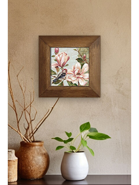 Artavessa Masif Ahşap Çerçeveli Taş Tablo Pano 15,5 x 15,5 cm - ARTVESSAKARO18