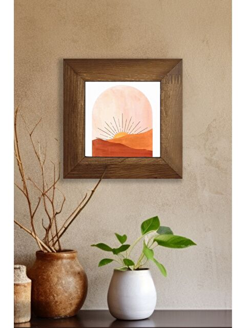Artavessa Masif Ahşap Çerçeveli Taş Tablo Pano 15,5 x 15,5 cm - ARTVESSAKARO2