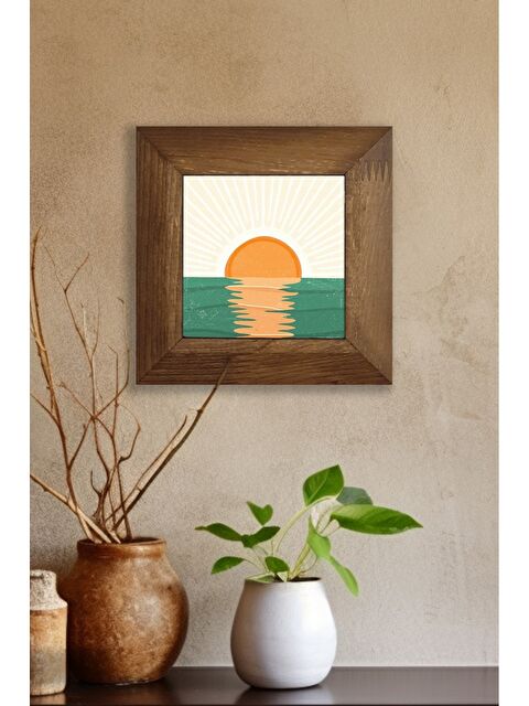 Artavessa Masif Ahşap Çerçeveli Taş Tablo Pano 15,5 x 15,5 cm - ARTVESSAKARO3