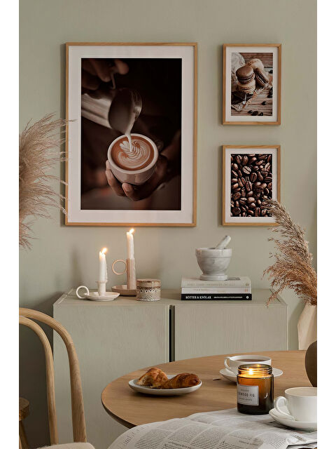 Artavessa 3 Parça Ahşap Çerçeve Görünümlü Mdf Tablo Seti - CRCVSZARTEVESSASTKO4