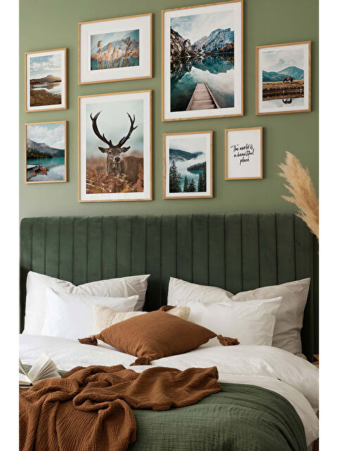 Artavessa 8 Parça Ahşap Çerçeve Görünümlü Mdf Tablo Seti - CRCVSZARTEVESSASTKO6