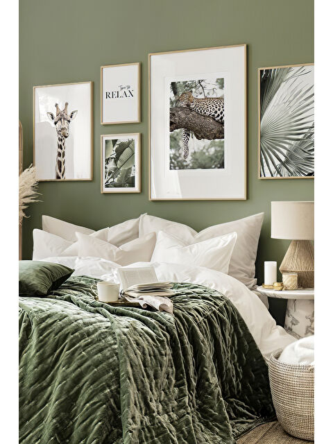 Artavessa 5 Parça Ahşap Çerçeve Görünümlü Mdf Tablo Seti - CRCVSZARTEVESSASTKO8