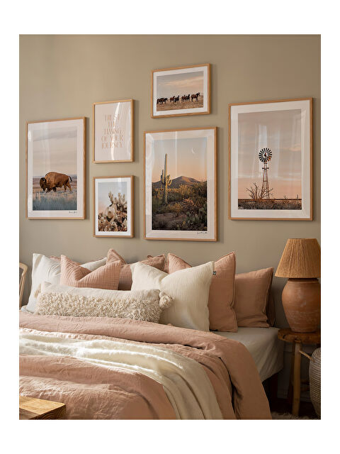 Artavessa 6 Parça Ahşap Çerçeve Görünümlü Mdf Tablo Seti - CRCVSZARTEVESSAYENI6