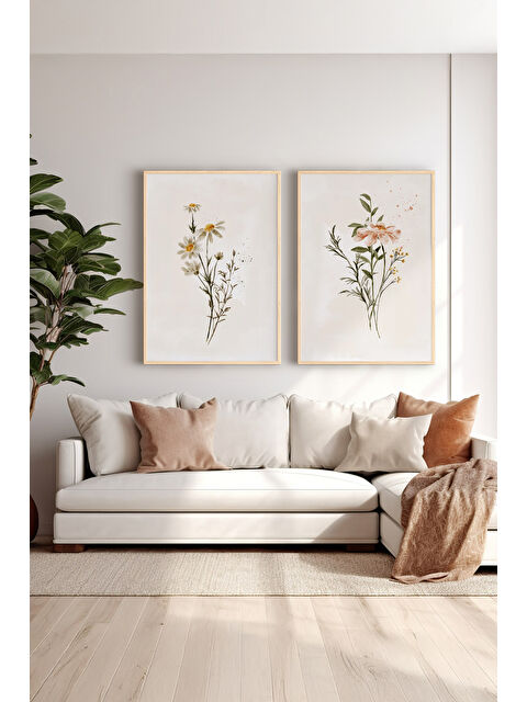 Artavessa 2 Parça Gerçek Ahşap Renkli Çerçeveli Tablo Seti - Model 14 - ERSY2LIMODEL14-AHSAP