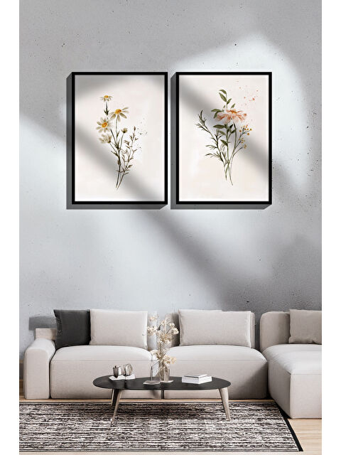 Artavessa 2 Parça Gerçek Siyah Renkli Çerçeveli Tablo Seti - Model 14 - ERSY2LIMODEL14-SIYAH