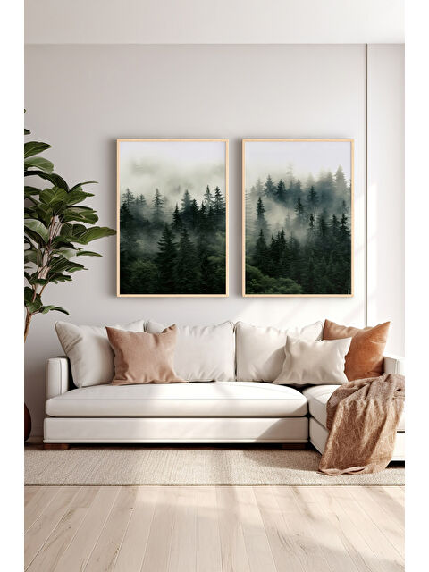 Artavessa 2 Parça Gerçek Ahşap Renkli Çerçeveli Tablo Seti - Model 19 - ERSY2LIMODEL19-AHSAP