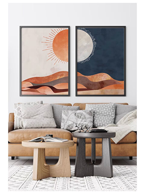 Artavessa 2 Parça Gerçek Siyah Renkli Çerçeveli Tablo Seti - Model 22 - ERSY2LIMODEL22-SIYAH