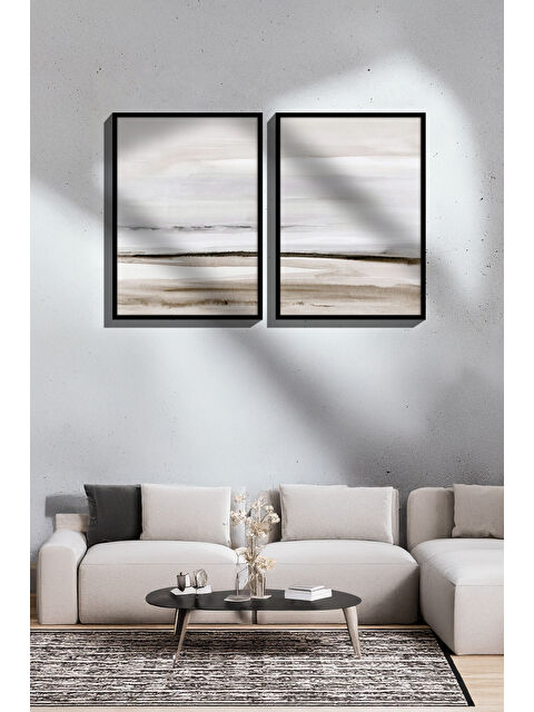 Artavessa 2 Parça Gerçek Siyah Renkli Çerçeveli Tablo Seti - Model 23 - ERSY2LIMODEL23-SIYAH