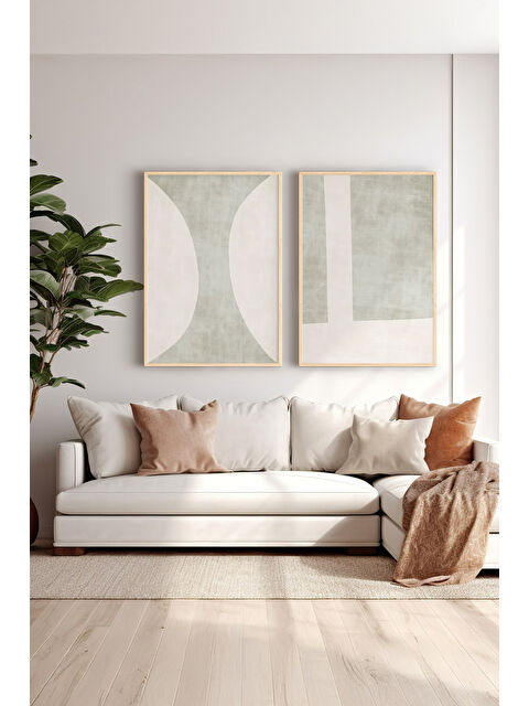 Artavessa 2 Parça Gerçek Ahşap Renkli Çerçeveli Tablo Seti - Model 29 - ERSY2LIMODEL29-AHSAP