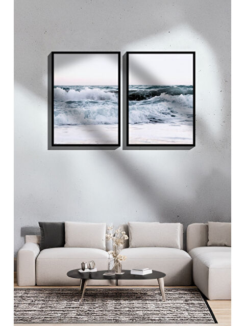 Artavessa 2 Parça Gerçek Siyah Renkli Çerçeveli Tablo Seti - Model 35 - ERSY2LIMODEL35-SIYAH