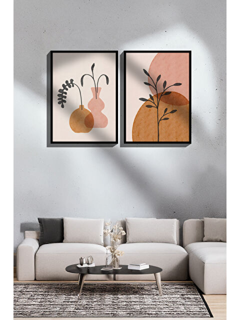 Artavessa 2 Parça Gerçek Siyah Renkli Çerçeveli Tablo Seti - Model 38 - ERSY2LIMODEL38-SIYAH
