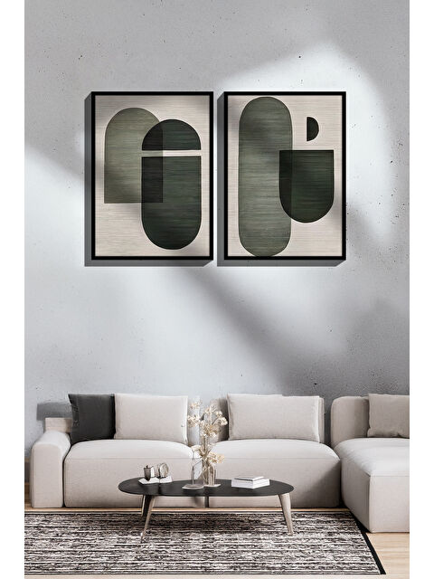 Artavessa 2 Parça Gerçek Siyah Renkli Çerçeveli Tablo Seti - Model 41 - ERSY2LIMODEL41-SIYAH