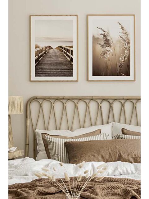 Artavessa 2 Parça Ahşap Çerçeve Görünümlü Mdf Tablo Seti 33x48 Cm - Model 15 - ERSY2MDFMODEL15-2030