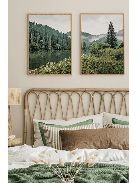 Artavessa 2 Parça Ahşap Çerçeve Görünümlü Mdf Tablo Seti 20x30 Cm - Model 19 - ERSY2MDFMODEL19-3348