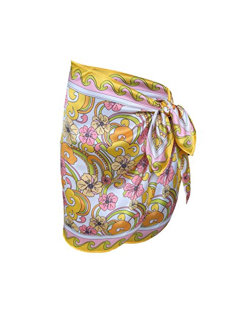 Bolder Hailey Yellow Ethnic Kısa İç göstermez Pareo - S000012482-20072