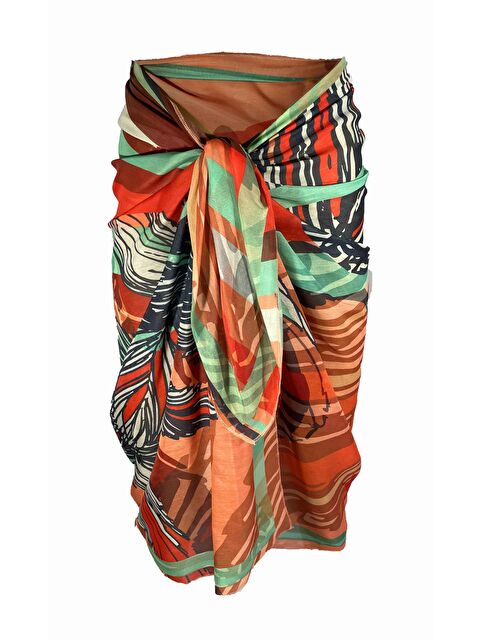 Bolder Amara Suluboya Yaprak Deseni Pareo - S000012421-20012