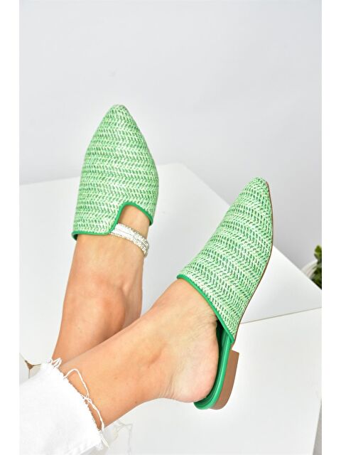 Fox Shoes P820031417 Yeşil Kadın Terlik - S000052307-18194