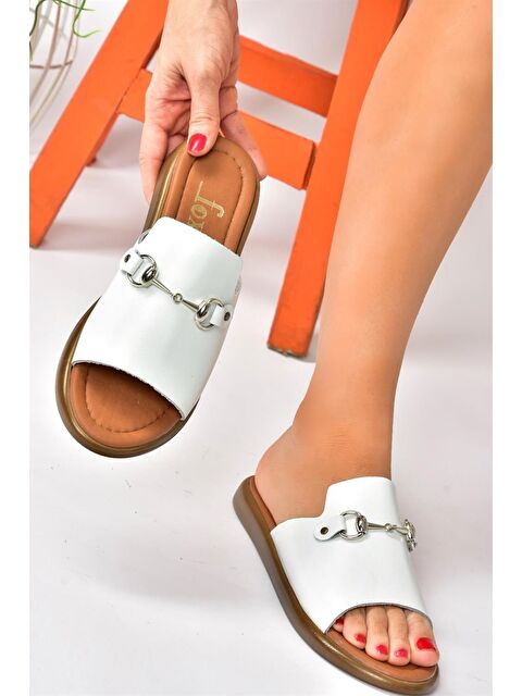 Fox Shoes P291009303 Beyaz Kadın Terlik - S000052305-20063