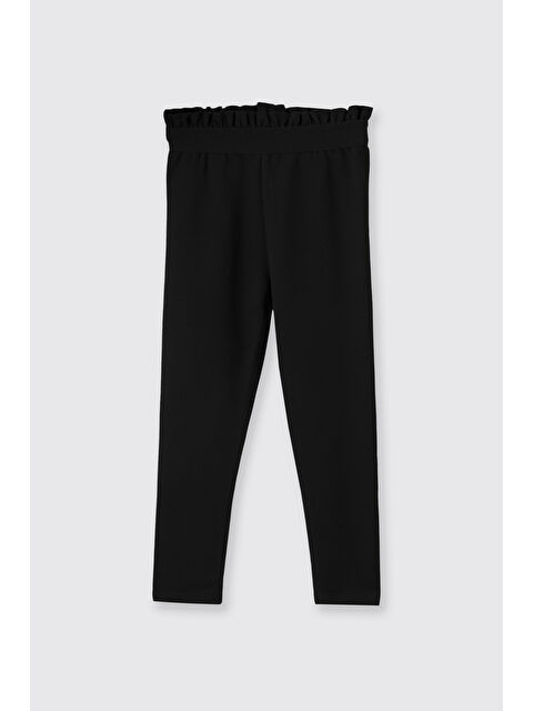 Panço Kız Bebek Lastik Detaylı Siyah Tayt - S000471015-19351