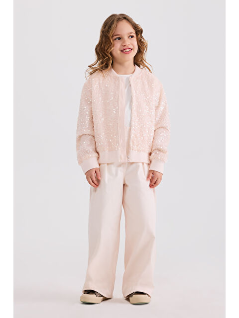 Panço Kız Çocuk Pudra Ceket - S000526029-7152