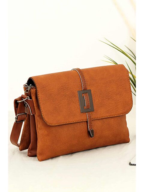 Bipanya Halley Düz Deri Kadın Omuz Çantası BP-4716O - S000067453-14955