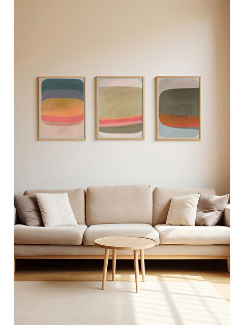 Artavessa Gerçek Ahşap Çerçeveli 3 Parça 3D Poster Tablo Seti - ERSY3SET1 - ERSY3SET1-3348