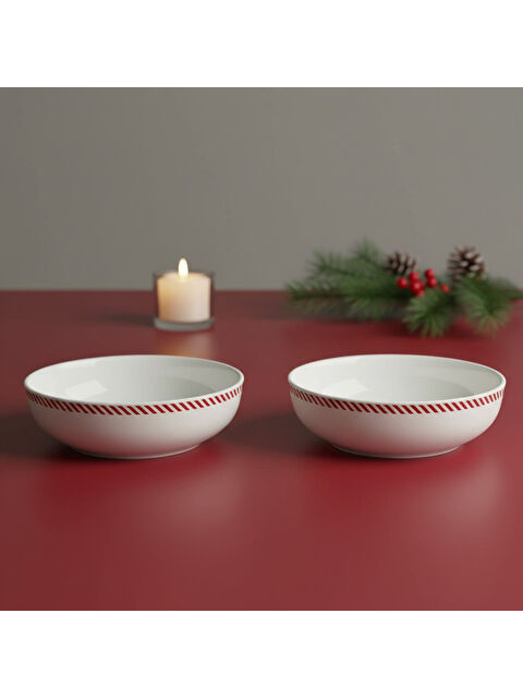 GÜRAL PORSELEN Ece 2li Red Glow 14 cm Kase 6830 - S000486835-37646