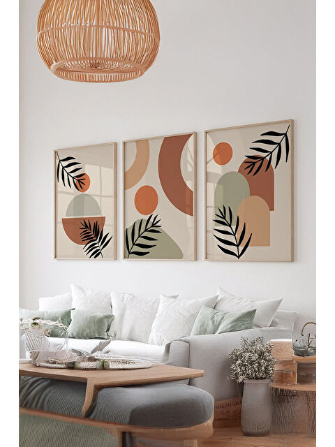 Artavessa Gerçek Ahşap Çerçeveli 3 Parça 3D Poster Tablo Seti - ERSY3SET21 - ERSY3SET21-2030
