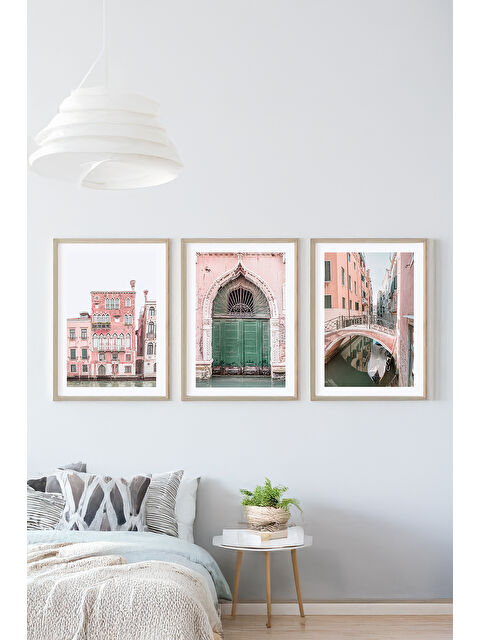 Artavessa Gerçek Ahşap Çerçeveli 3 Parça 3D Poster Tablo Seti - ERSY3SET3 - ERSY3SET3-1520