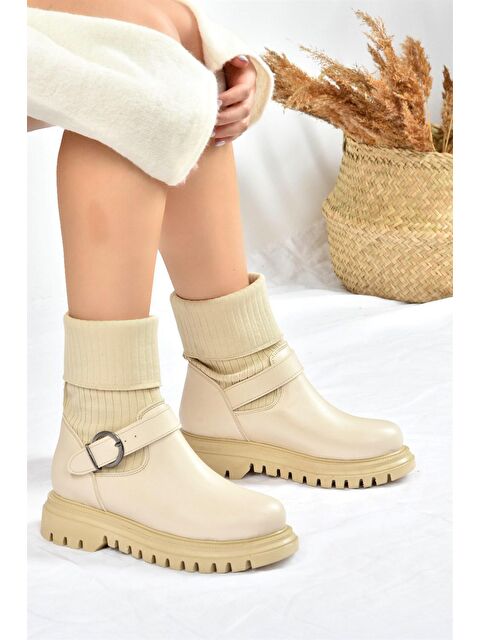 Fox Shoes L5240217 Bej Kadın Bot - S000054781-19928