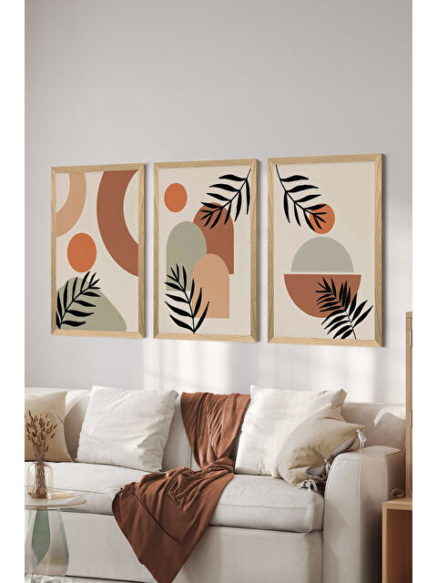 Artavessa 3 Parça Ahşap Çerçeve Görünümlü Mdf Tablo Seti - ERSYCRVSZ3SET21 - 15 x 20