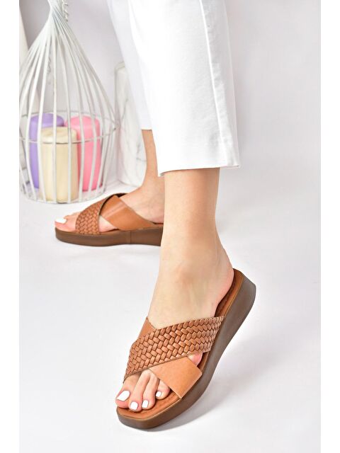 Fox Shoes M291049903 Taba Kadın Terlik - S000052311-37454