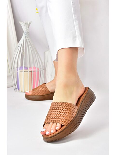 Fox Shoes M291850003 Taba Kadın Terlik - S000052309-37454