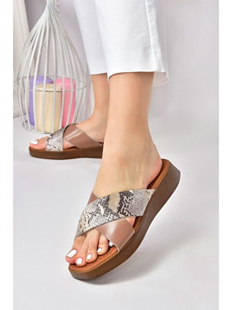 Fox Shoes M291049903 Somon Kadın Terlik - S000052311-24085