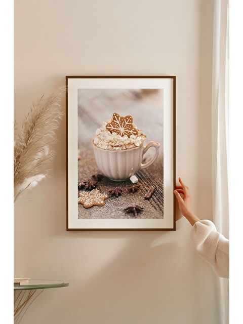 Artavessa Tek Parça Kahverengi Gerçek Ahşap Çerçeveli Tablo Seti - Model 16 - ERSYKHVCRV16-3348