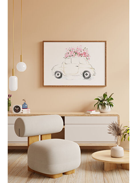 Artavessa Tek Parça Kahverengi Gerçek Ahşap Çerçeveli Tablo Seti - Model 27 - ERSYKHVCRV27-2030